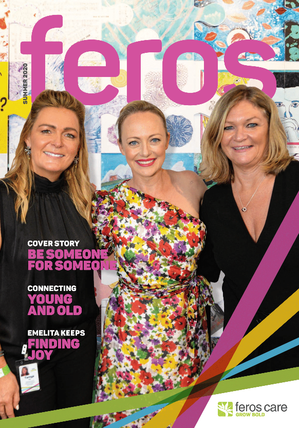 Magazine cover with three women on it