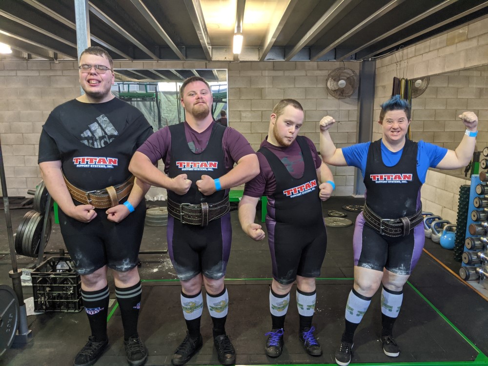 Special Olympics power lifters 