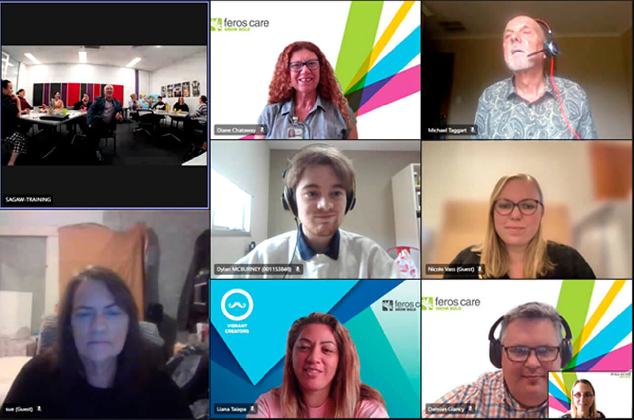 Screenshot of national co-design focus group video conference