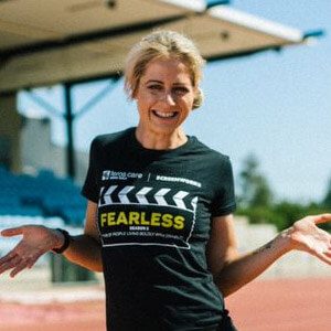 Photo of Alexandria Eves wearing Fearless Season 2 t-shirt
