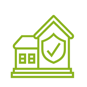 house-icon-1 Icon of house with shield and tick