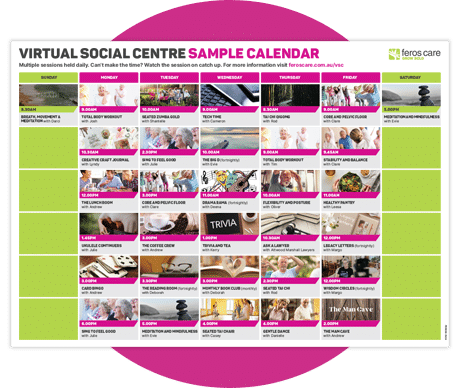 Thumbnail image of Virtual Social Centre sample calendar