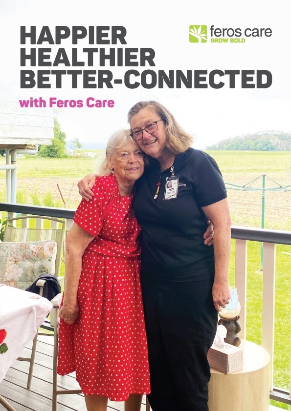 Thumbnail image of Feros Magazine 2023 titled Happier Healthier Better-connected