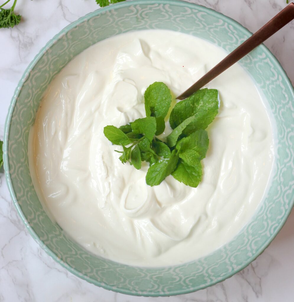 Bowl of probiotic yoghurt