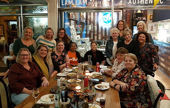 Group photo from Community team bonding dinner