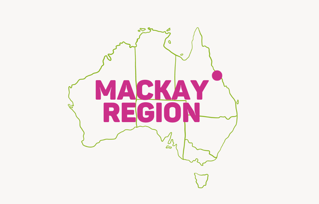 Map with Mackay region written across it.